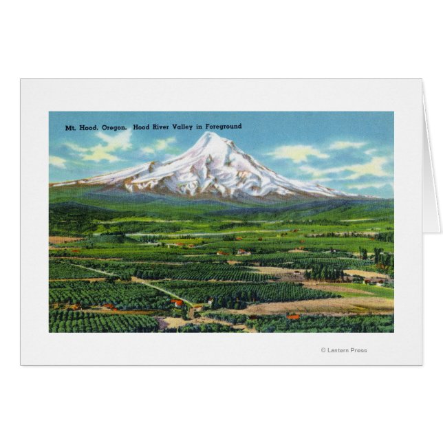 Vue aérienne de Hood River Valley et Mountain (Devant horizontal)