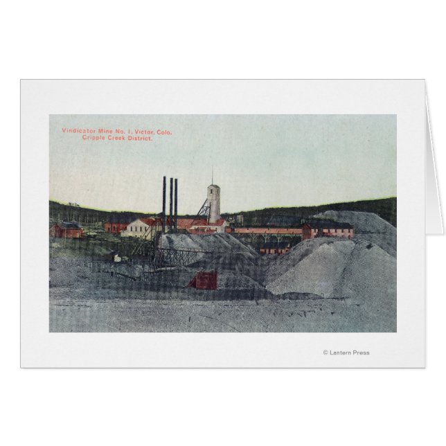 Vue aérienne de la mine Vindicateur no 1Victor, CO (Devant horizontal)