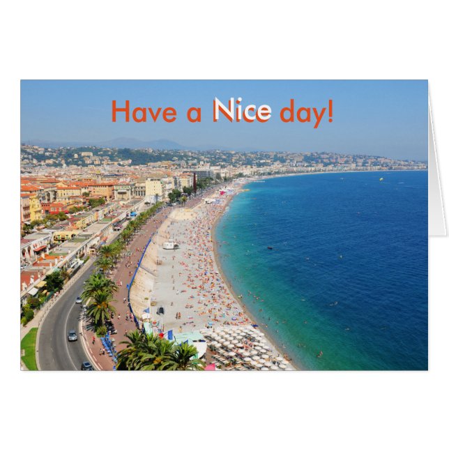Vue aérienne de la plage à Nice, France (Devant horizontal)