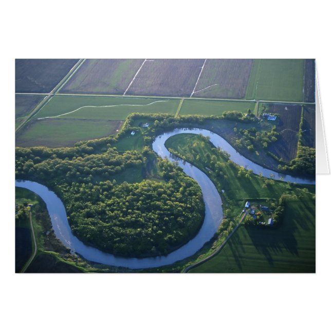 Vue aérienne de la rivière Rouge du Nord (Devant horizontal)