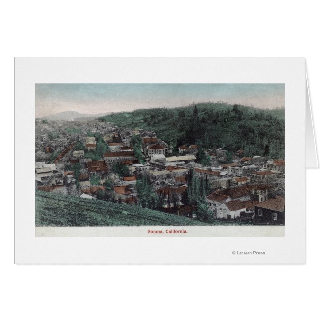 Vue aérienne de la ville # 2Sonora, CA (Devant horizontal)