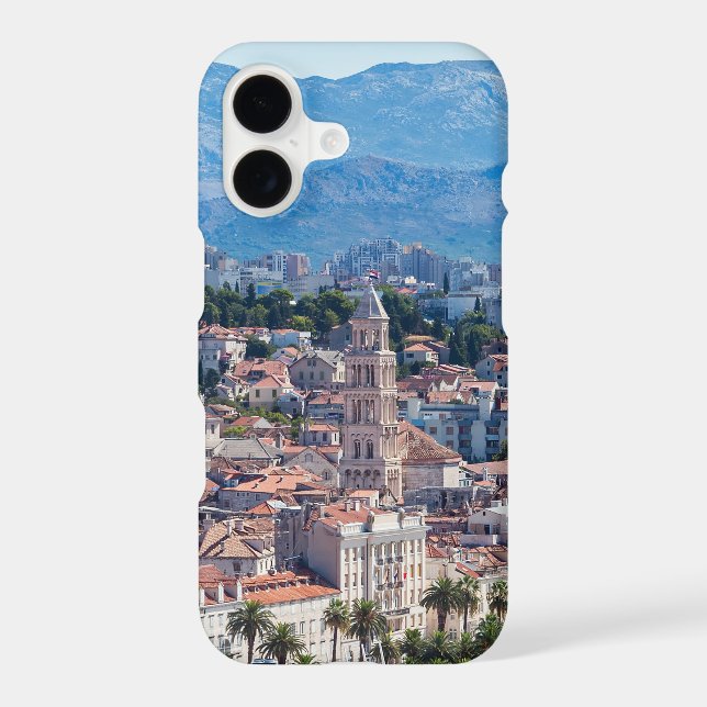 Vue aérienne de la ville divisée en front de mer,  (Verso)