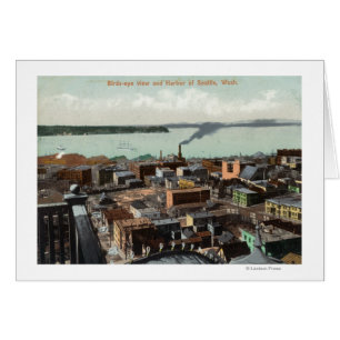 Vue aérienne de la ville et du port