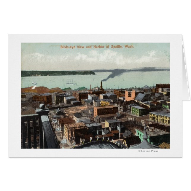 Vue aérienne de la ville et du port (Devant horizontal)