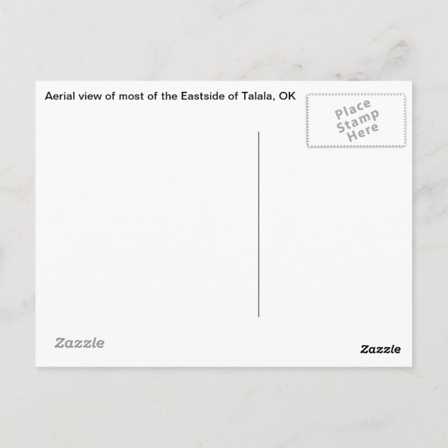 Vue aérienne de Talala, OK Carte postale (Dos)