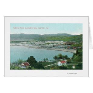 Vue aérienne des banques de soufre Mine de Quicksi