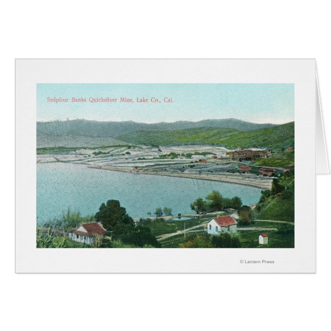 Vue aérienne des banques de soufre Mine de Quicksi (Devant horizontal)