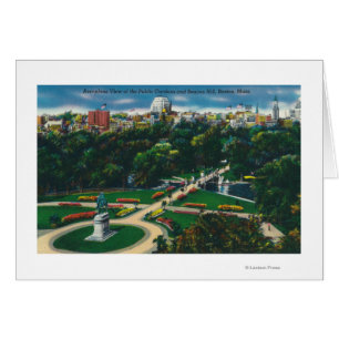 Vue aérienne des jardins publics, Beacon Hill