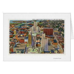 Vue aérienne du centre ville et du centre