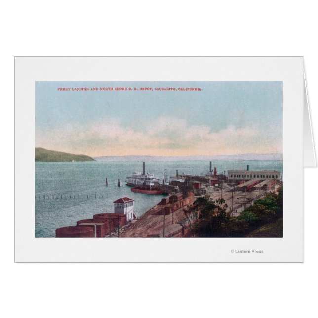 Vue aérienne du débarquement du ferry et du nord (Devant horizontal)