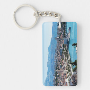 Vue aérienne du front de mer de la ville de Split,