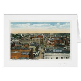 Vue aérienne du nord de Main Street