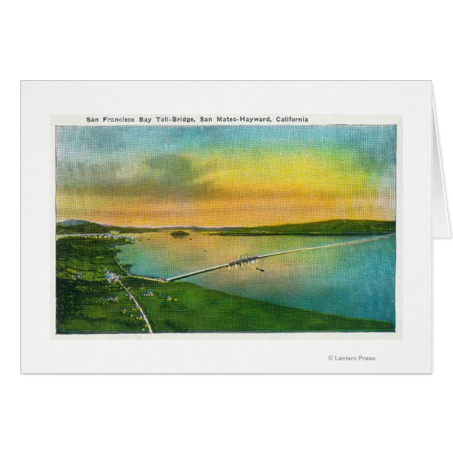 Vue aérienne du pont Bay jusqu'à Hayward, CA (Devant horizontal)