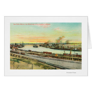 Vue aérienne du port de San Pedro