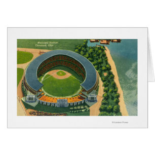 Vue aérienne du stade municipal de Cleveland, OH