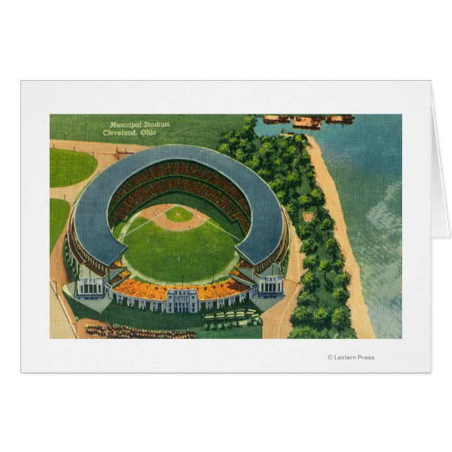 Vue aérienne du stade municipal de Cleveland, OH (Devant horizontal)