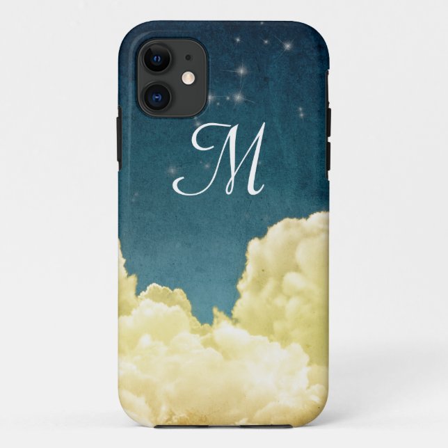 Vue céleste Étoiles Monogramme IPHONE 5 Coque (Dos)