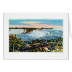 Vue centrale de train du Michigan des chutes du