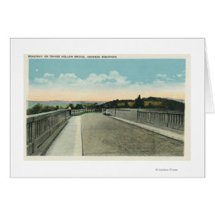 Vue creuse de chaussée de pont de Traver