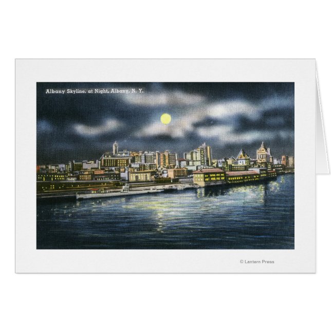 Vue d'Albany Skyline la nuit (Devant horizontal)