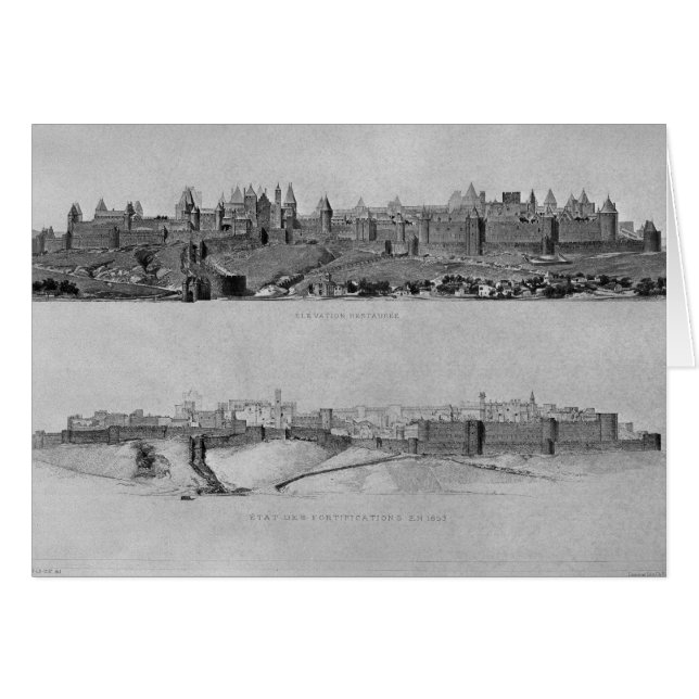 Vue de Carcassonne du côté Ouest (Devant horizontal)