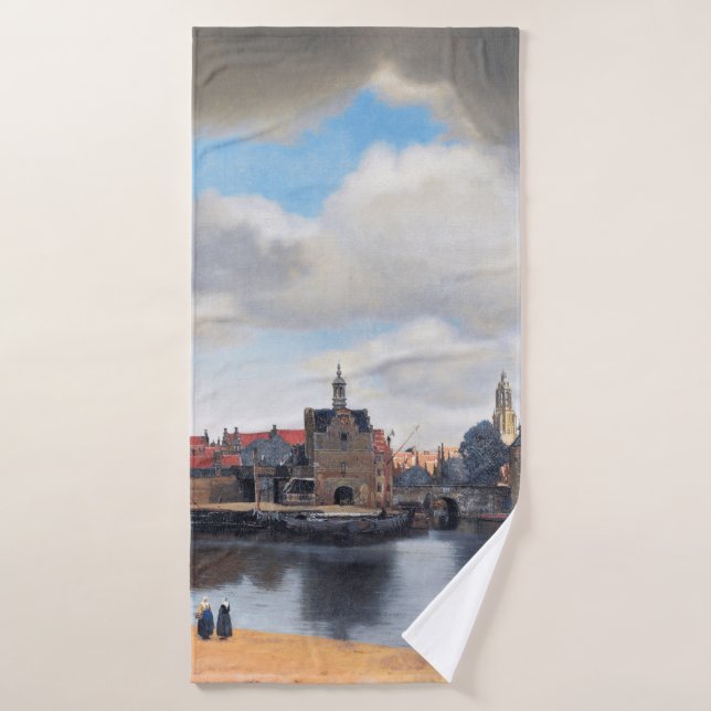 Vue de Delft, Johannes Vermeer, 1659-1660 (Serviette de bain)