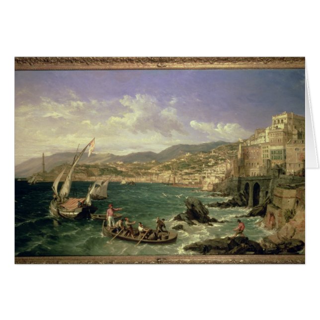 Vue de Gênes, 1854 (huile sur la toile) (Devant horizontal)