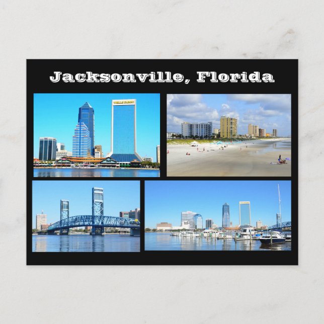 Vue de Jacksonville. Carte postale Floride (Devant)