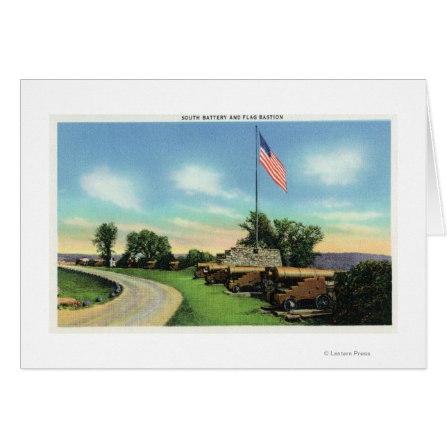 Vue de la batterie sud et du bastion du drapeau (Devant horizontal)