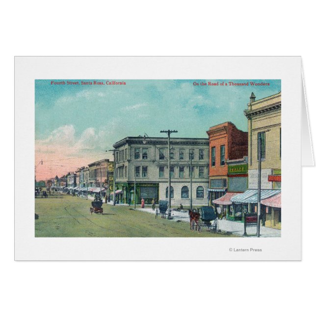 Vue de la quatrième rue Santa Rosa, CA (Devant horizontal)