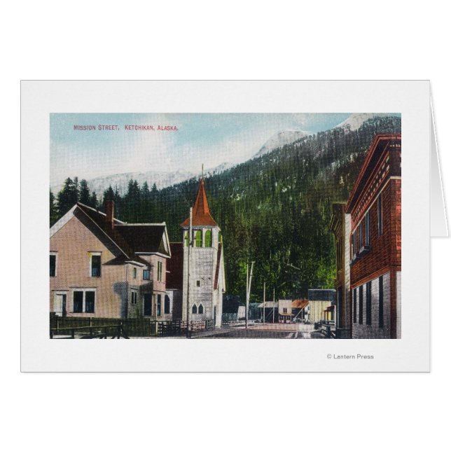Vue de la ville de Mission StreetKetchikan, AK (Devant horizontal)