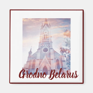 Vue de la ville Paysage Grodno Biélorussie Magnet