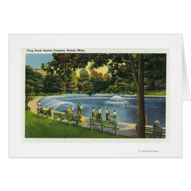 Vue de l'étang de grenouille commun de Boston (Devant horizontal)