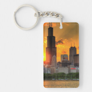 Vue de l'horizon de Chicago d'Adler