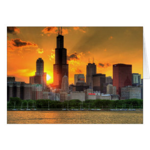 Vue de l'horizon de Chicago d'Adler