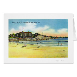 Vue de plage de York de l'hôtel et de l'union de