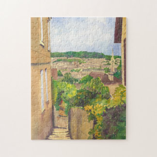 Vue de puzzle d'aquarelle de Bath II