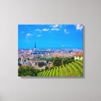 Vue de Turin sur toile imprimée