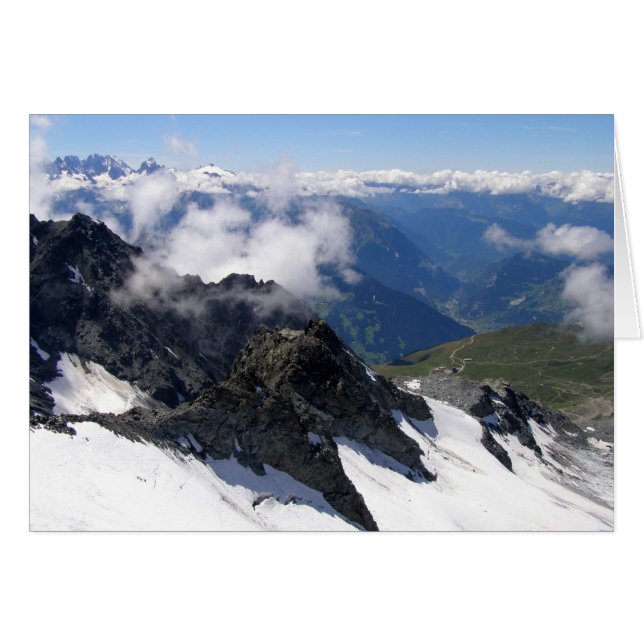 Vue depuis Mont Fort, carte Suisse (Devant horizontal)
