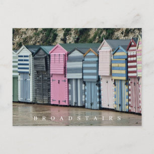 Vue des cabanes de plage de Broadstairs carte post