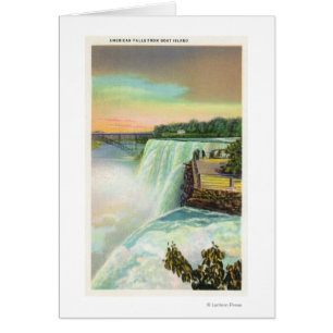 Vue des chutes américaines de Goat Island