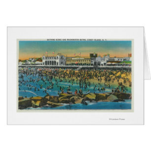 Vue des nageurs aux bains de Washington