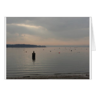 Vue d'hiver de port de Poole