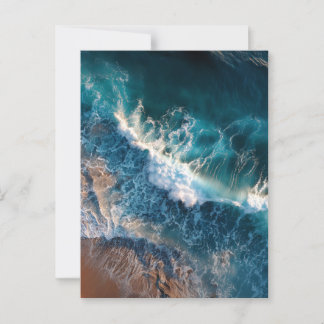 vue du haut des vagues océaniques Carte postale