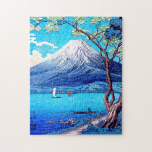Vue Du Mont Fuji Du Lac Yamanaka Jigsaw Puzzle