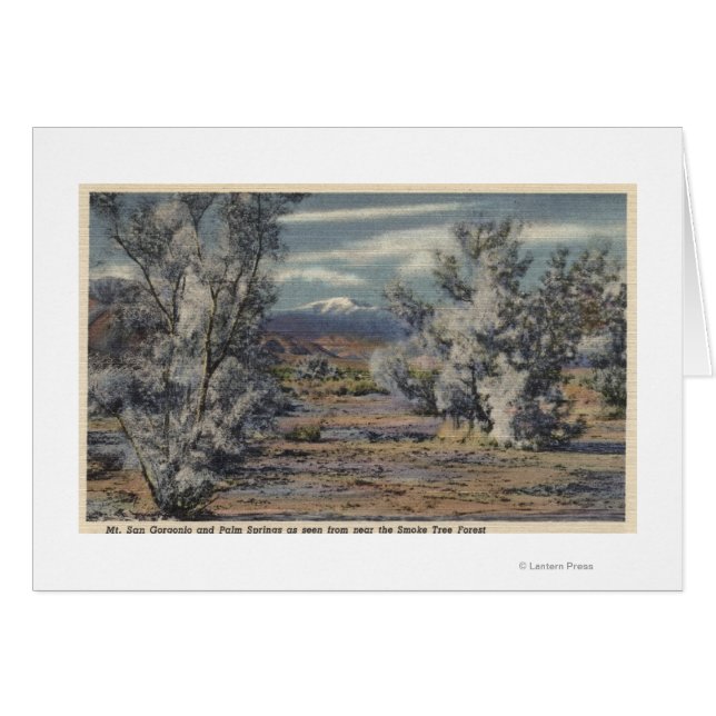 Vue du mont San Gorgonio et des sources de Palm (Devant horizontal)