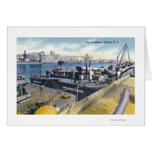 Vue du port d'Albany, SS Iroquois en