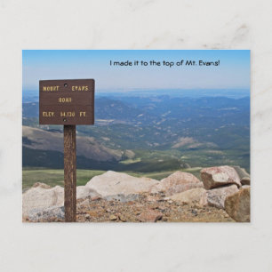 Vue du sommet de la carte postale Mt. Evans