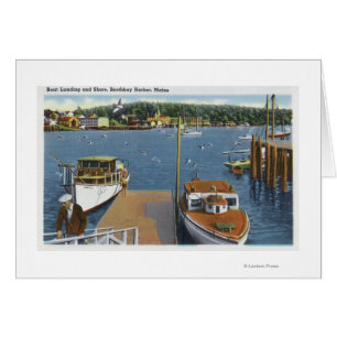 Vue d'un débarquement en bateau et du rivage