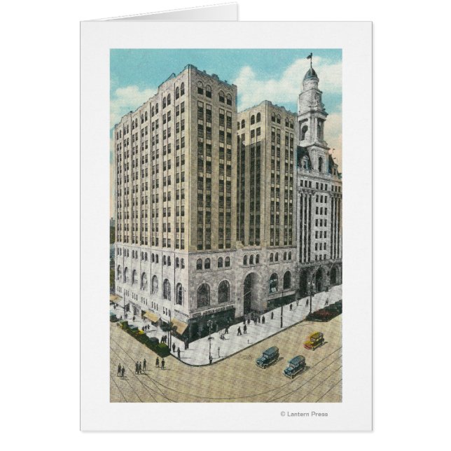 Vue extérieure de la Banque nationale d'épargne (Devant)